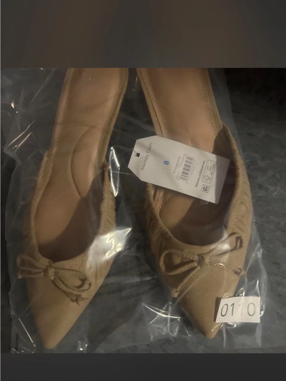 Time and Tru Beige Pointed-Toe kitten heels